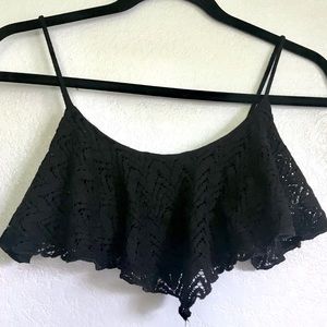 Crochet Flutter Crop Top